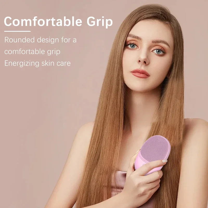 Silicone Facial Cleansing Brush Sonic Vibration Deep Clean