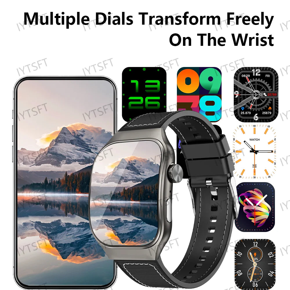 LAXASFIT Curved Screen Smartwatch Bluetooth Calling Customizable Watch Faces