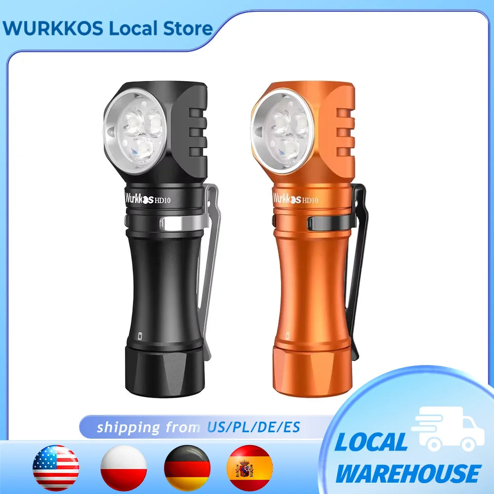Wurkkos HD10 Headlamp Rechargeable 1200Lm With RGB LEDs