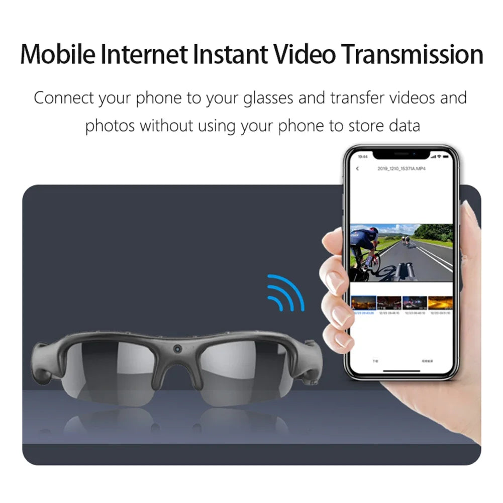 ALLOYSEED Wireless WiFi Camera Smart Glasses With Audio