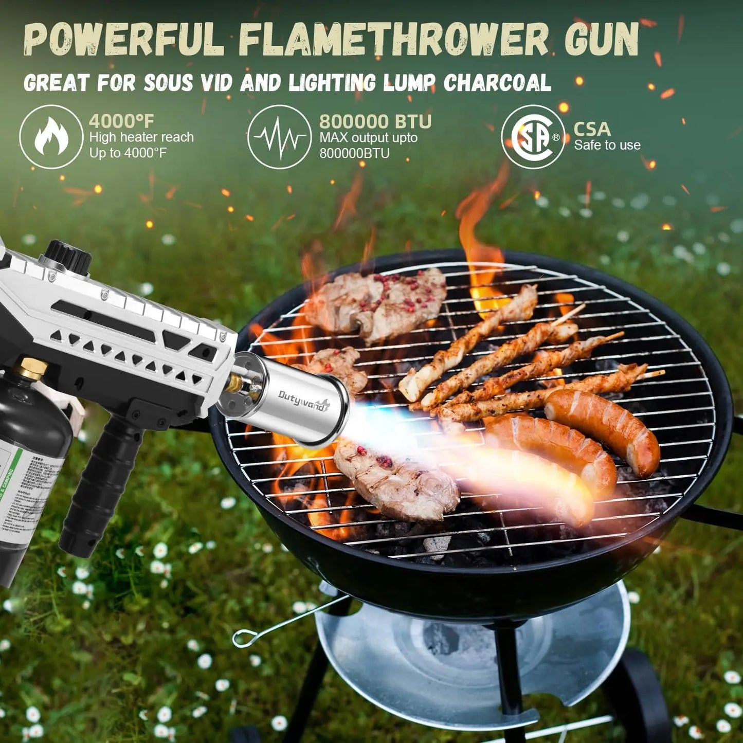 Propane Grill Torch for Barbecue and Campfire Adjustable