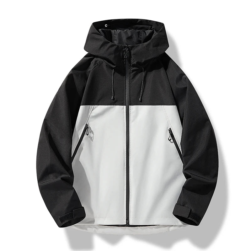 Autumn and Winter Mens Outdoor Sports Trenchcoat Windproof Waterproof Snow Mountain Ski Jacket Simple Solid Color Couple Jacket