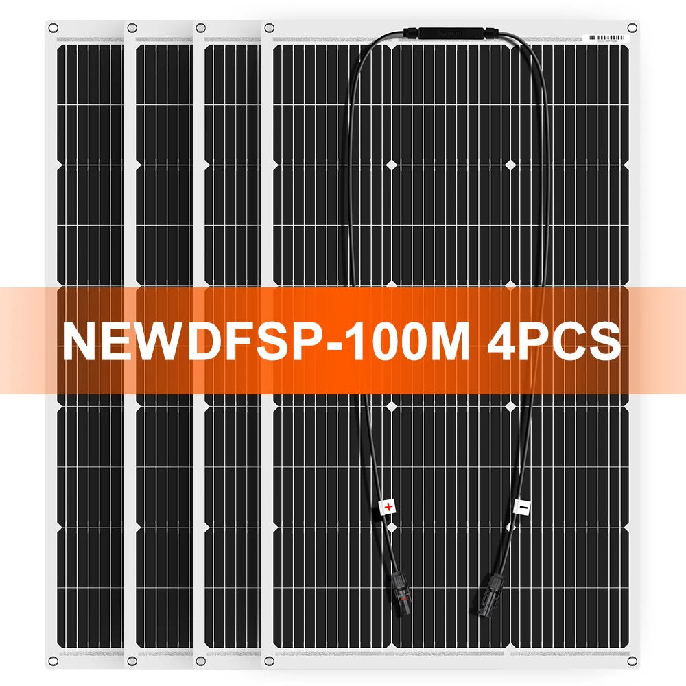 DOKIO 18V 100W Flexible Monocrystalline Solar Panel For Camping RV