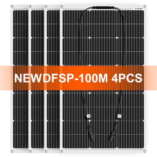 DOKIO 18V 100W Flexible Monocrystalline Solar Panel For Camping RV