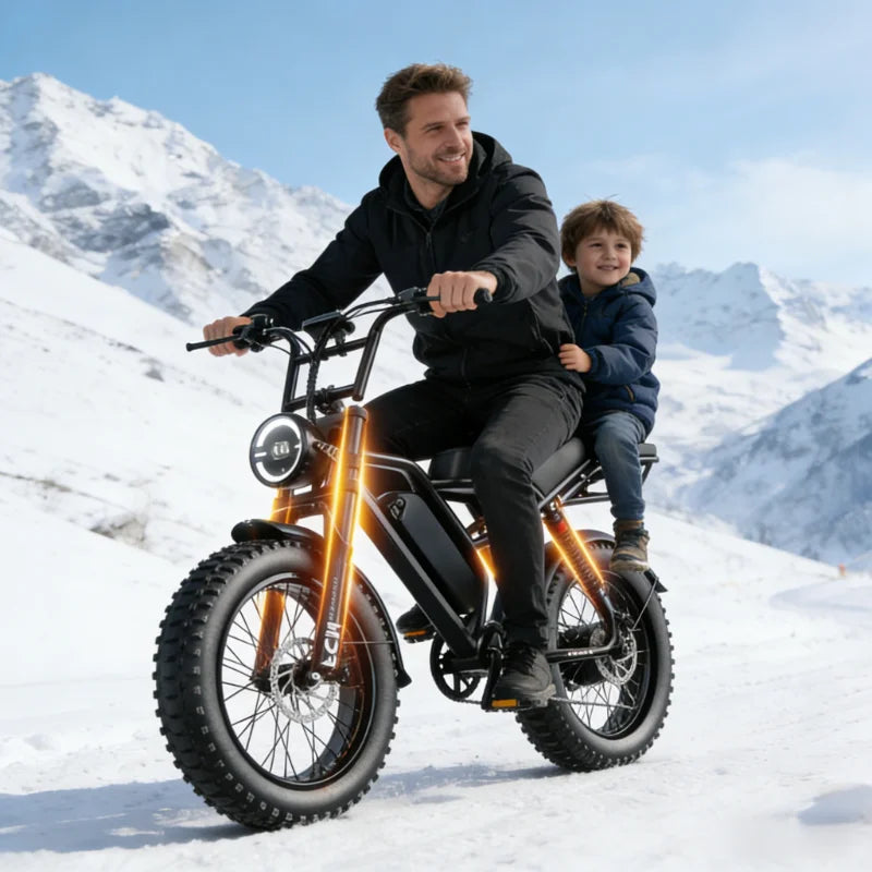 ZEFIORA Electric Fat Bike 1000W Brushless Motor Lithium Battery