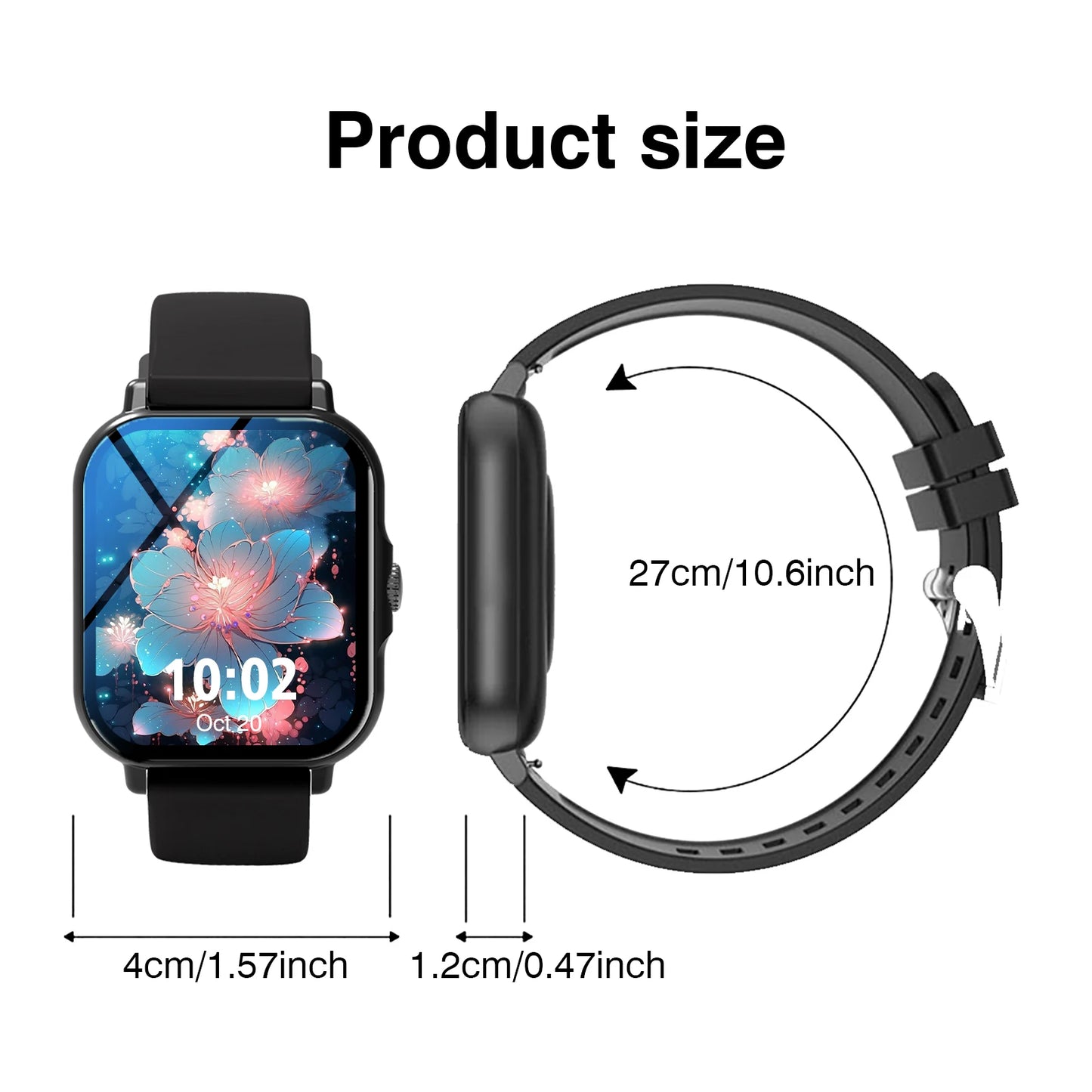 Odelettevcy Smart Watch With Wireless Calling And Weather Forecast