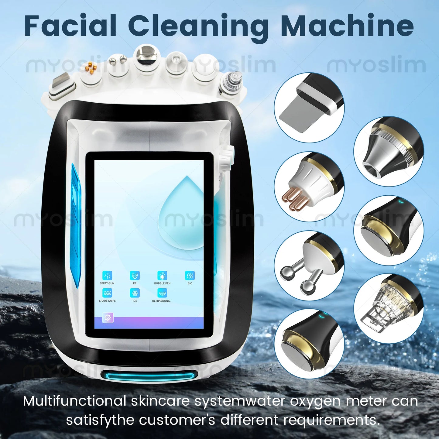 MYOSLIM Water Dermabrasion Oxygen Smart Jet Aqua Peel Facial Machine