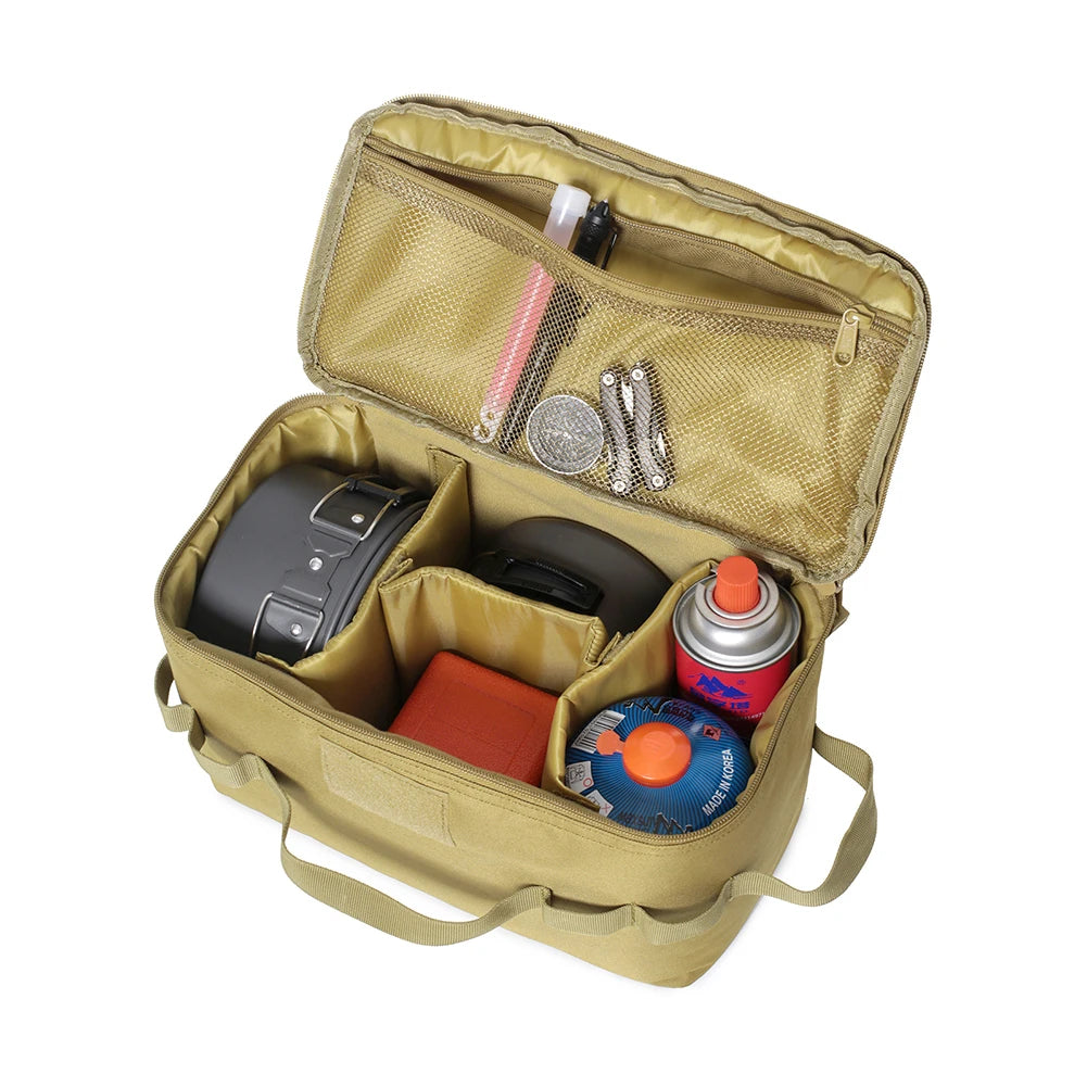 VKTECH Camping Utensil Organizer Collapsible Storage Case