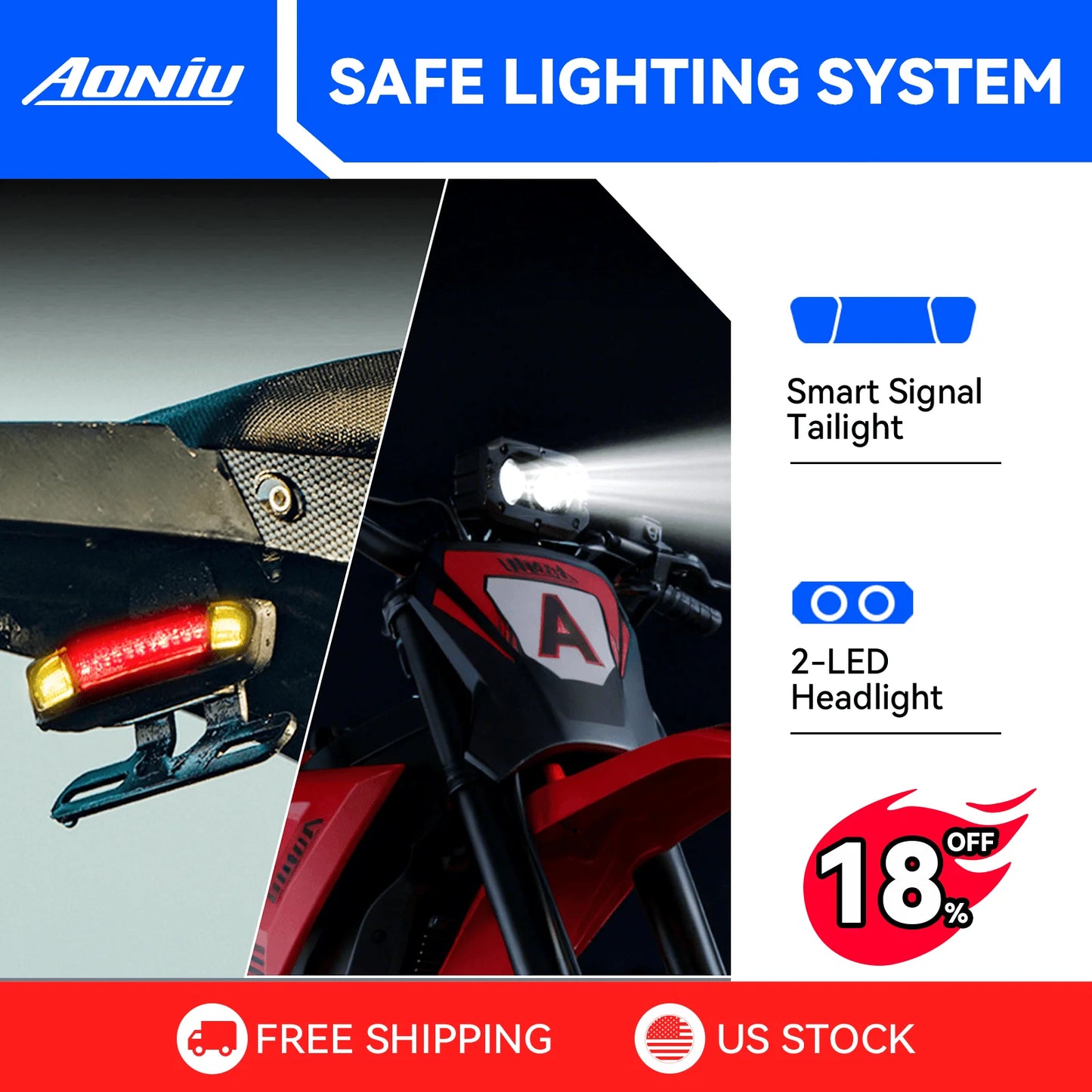 AONIUF B5 Electric Dirt Bike For Kids Teens Offroad Ready