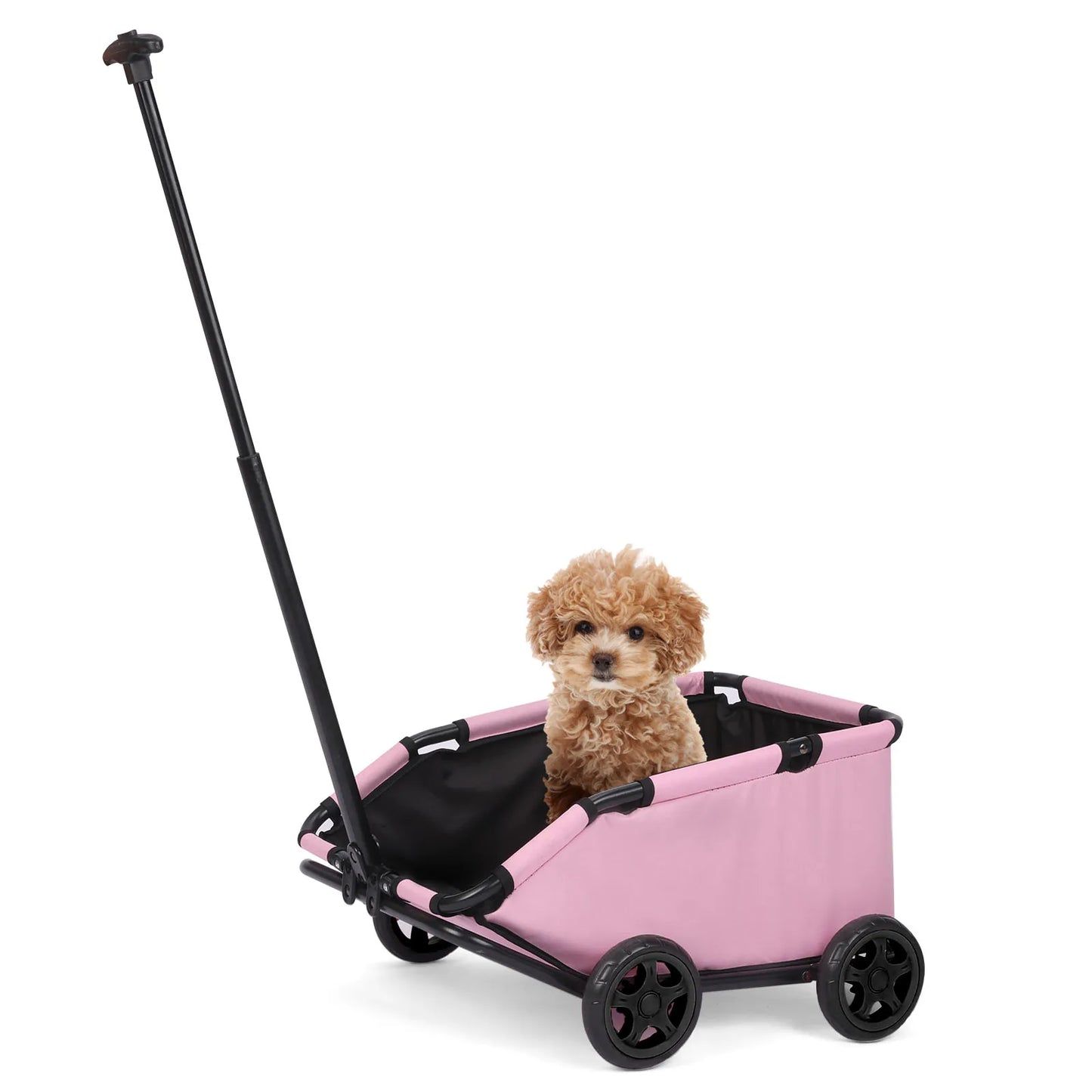 Small Pet Cart Folding Dog Stroller 360 Rotating Carrier