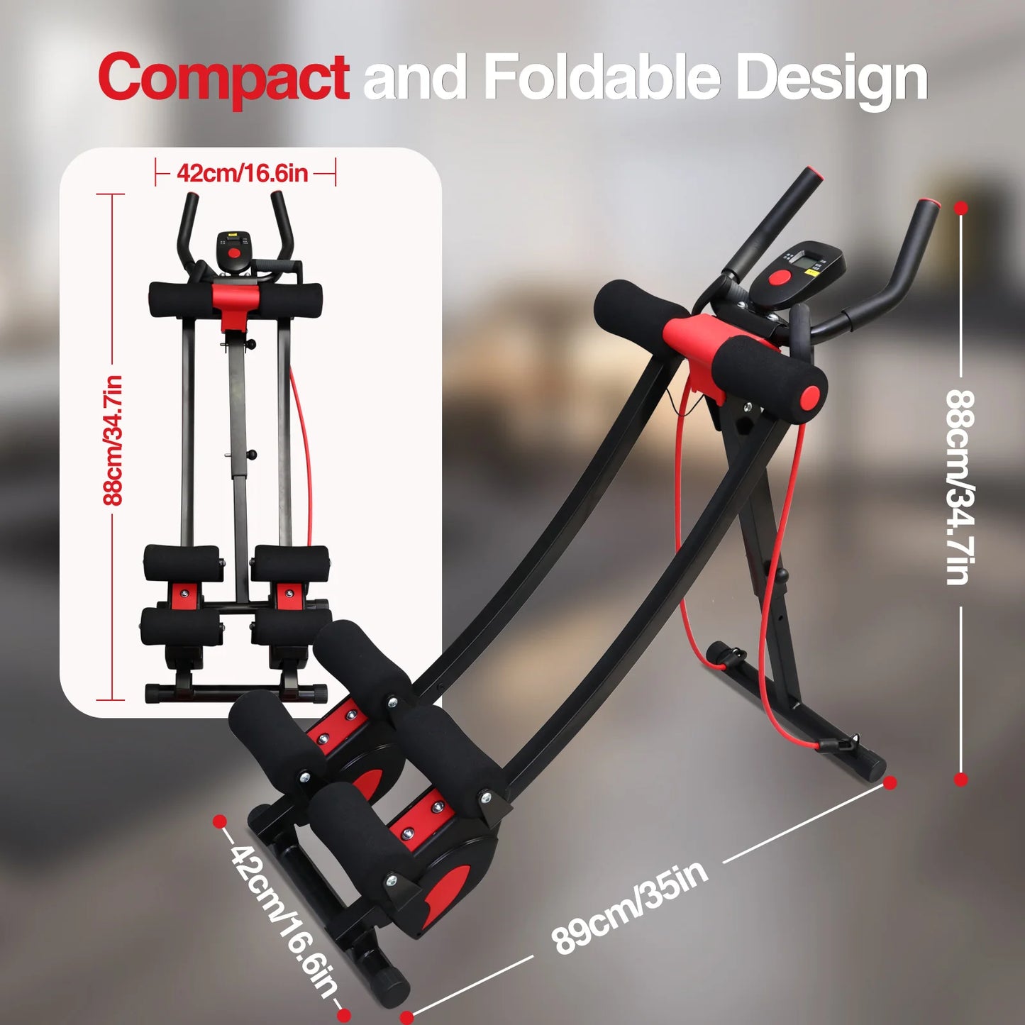 Abdominal Curling Exercise Machine Dual Track Trainer For Home Gym