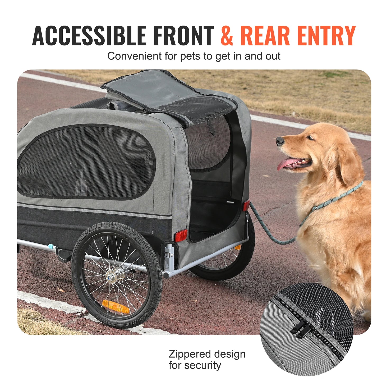 Dog Bike Trailer DT810 Portable Pet Carrier With Wheels