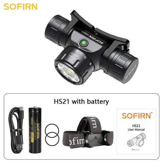 Sofirn HS21 2000lm EDC Headlamp With USB C Rechargeable