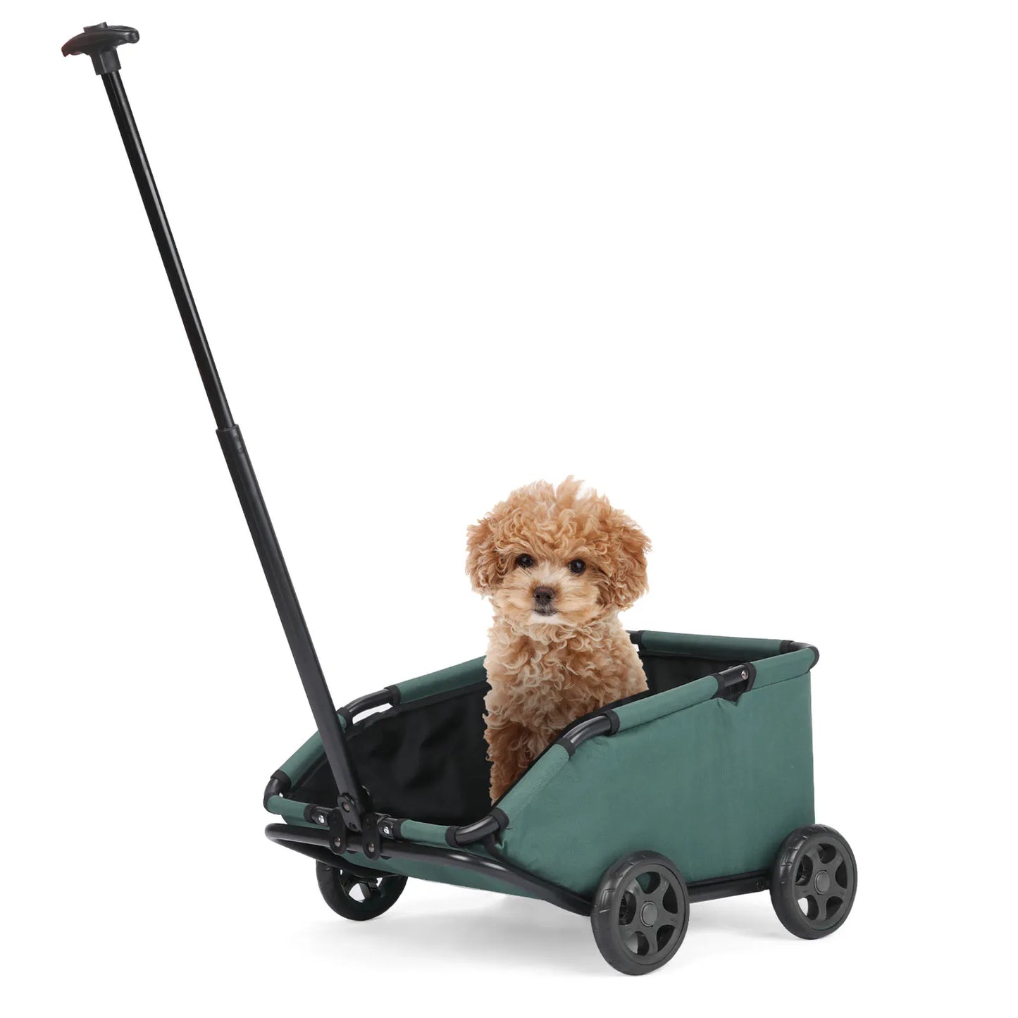 Small Pet Cart Folding Dog Stroller 360 Rotating Carrier