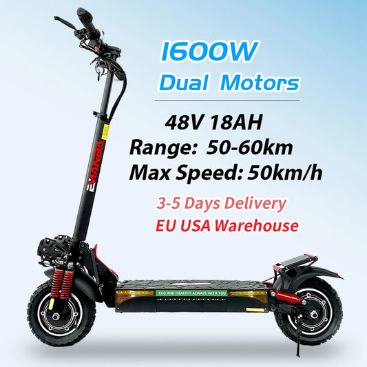 X4 2x800W Dual Motor Off Road Electric Scooter For Adults