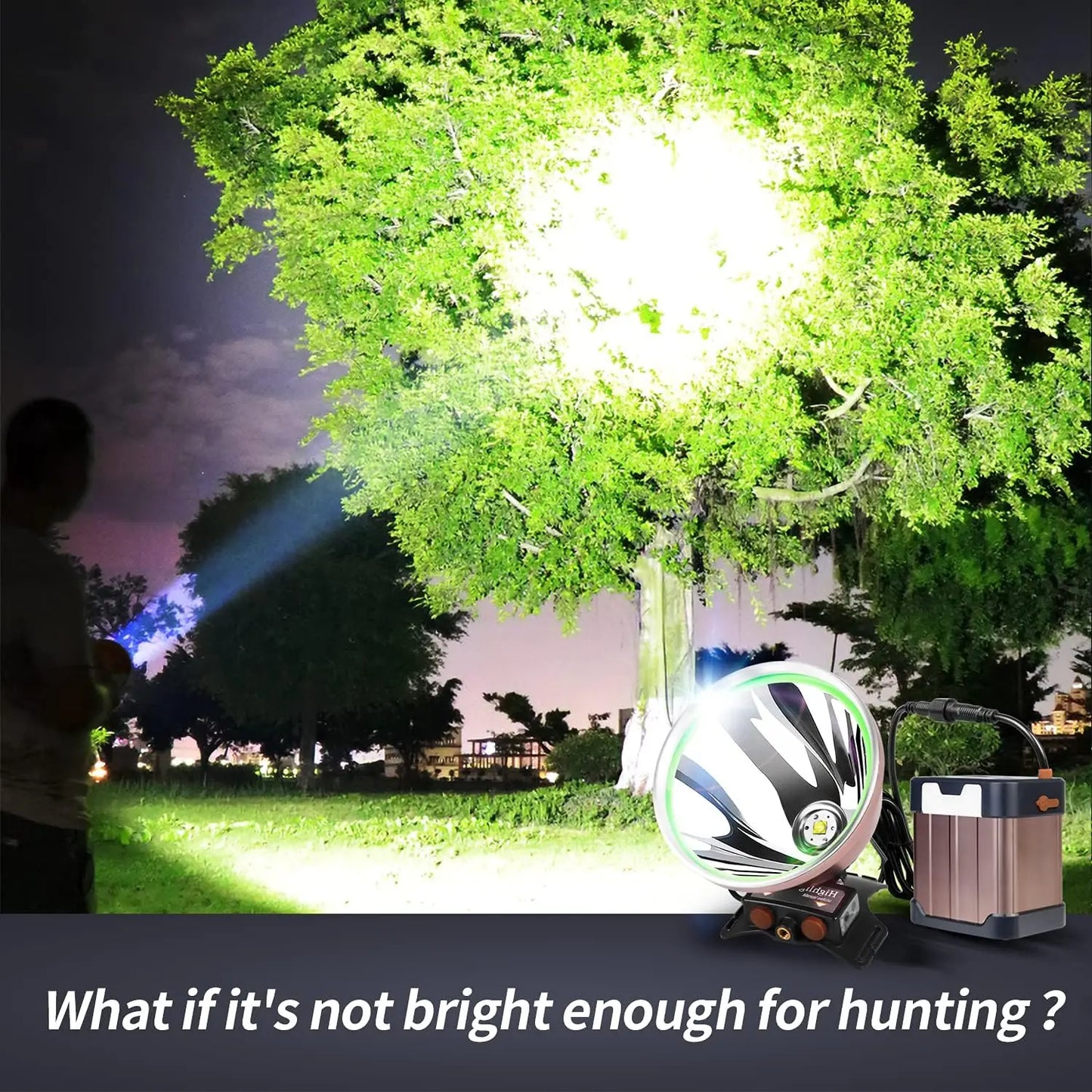 LED Headlamp 22000mAh Rechargeable Waterproof Headlight Outdoor