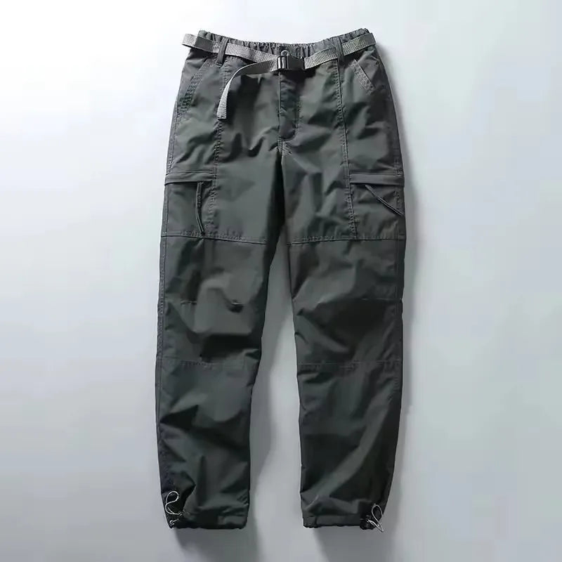 Tooling Pants Thick Waterproof Fleece Cargo Pants Men Women Winter Outdoor Multi-pockets Loose Straight Overall Long Trousers