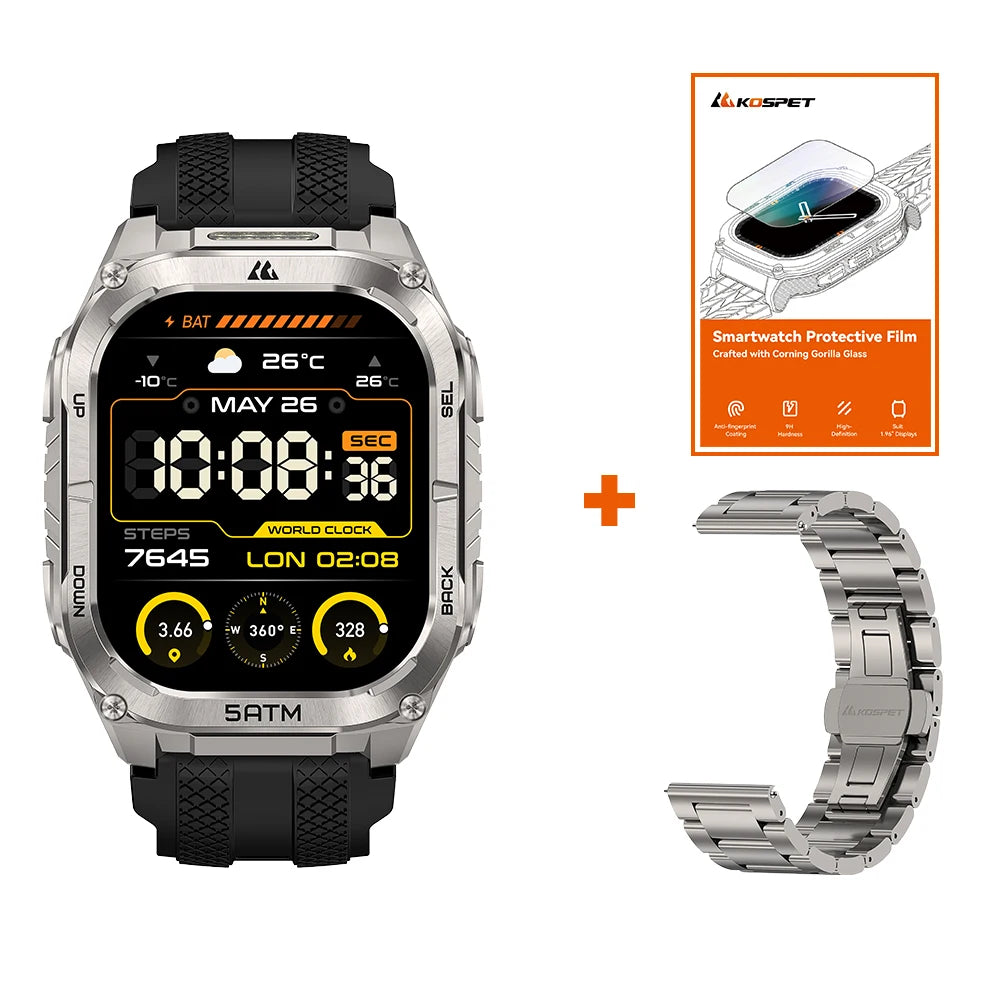 Kospet Tank M4C MilitaryGrade Rugged Smartwatch With GPS Flashlight