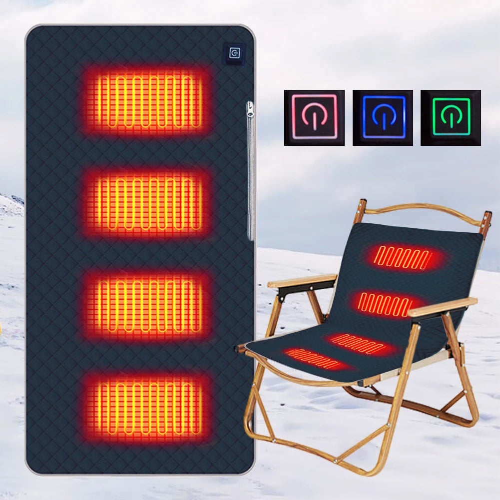 ALLOYSEED Heated Camping Chair With USB Mat And Temperature Settings