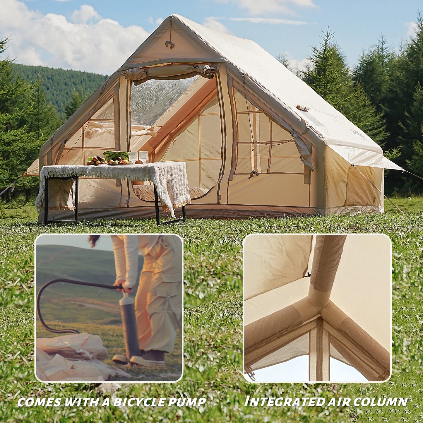 Pakicetus Inflatable Camping Tent Quick Setup Airframe Shelter
