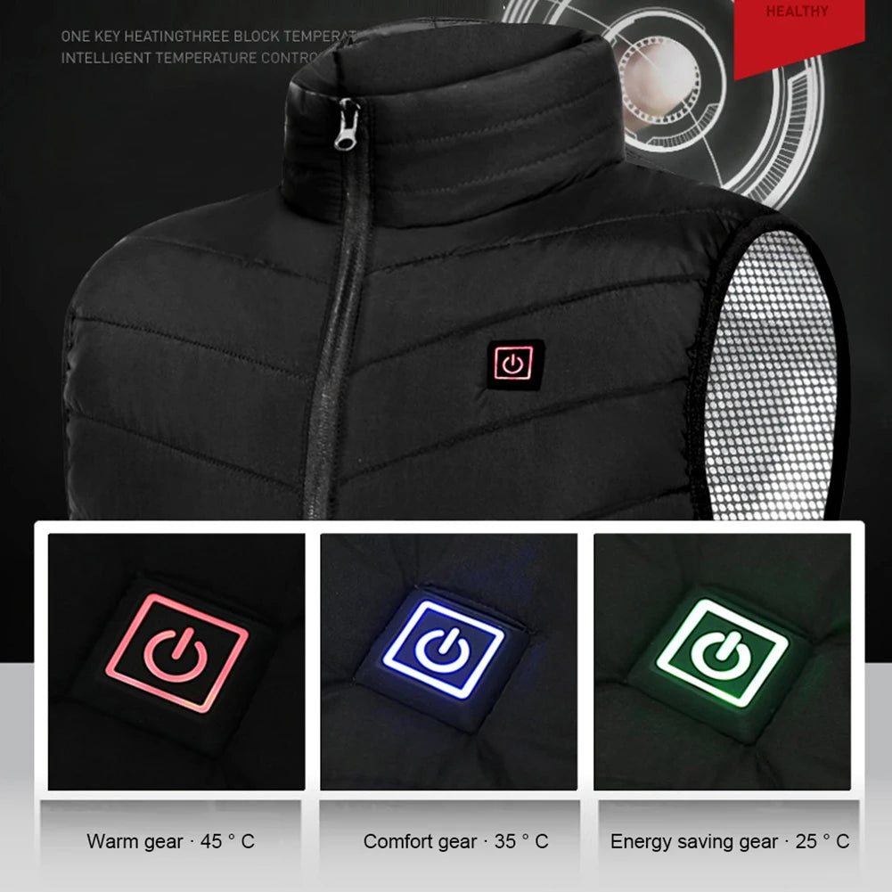 APWIKOGERCN Graphene Heated Jacket With 9 Zone USB Heating