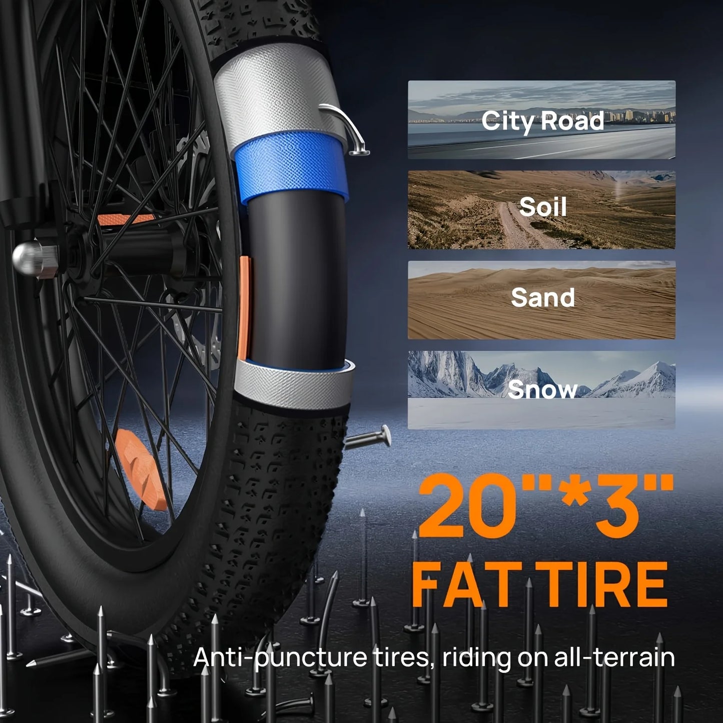 URLIFE 1000W E20 Electric Bike With Removable Battery And Dual Disc Brakes