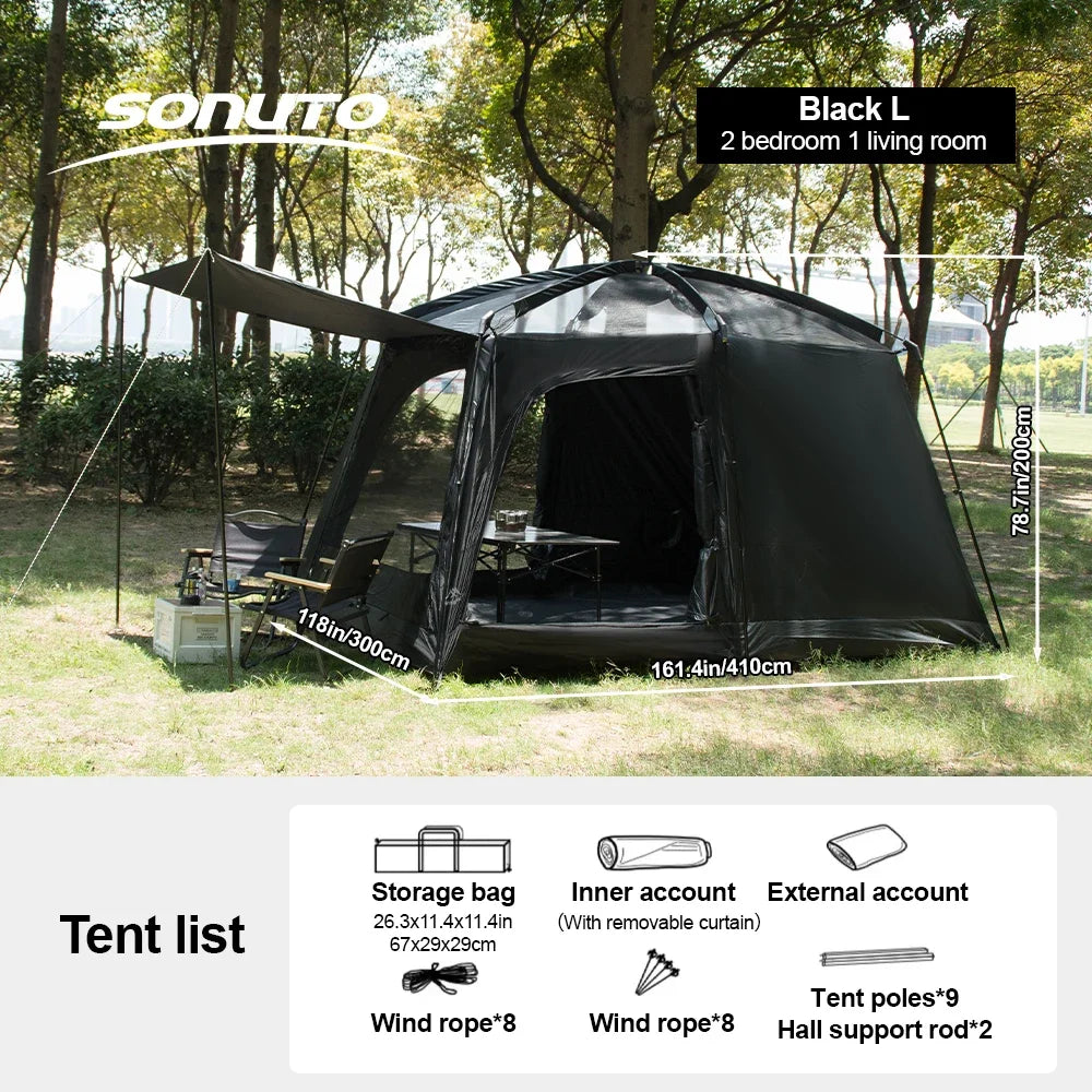 Sonuto Family Tent Windproof Sun Protection Mosquito Net Instant Setup