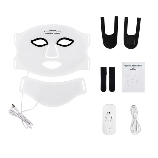 Foreverlily Silicone LED Mask With Neck For Red Light Infrared Therapy