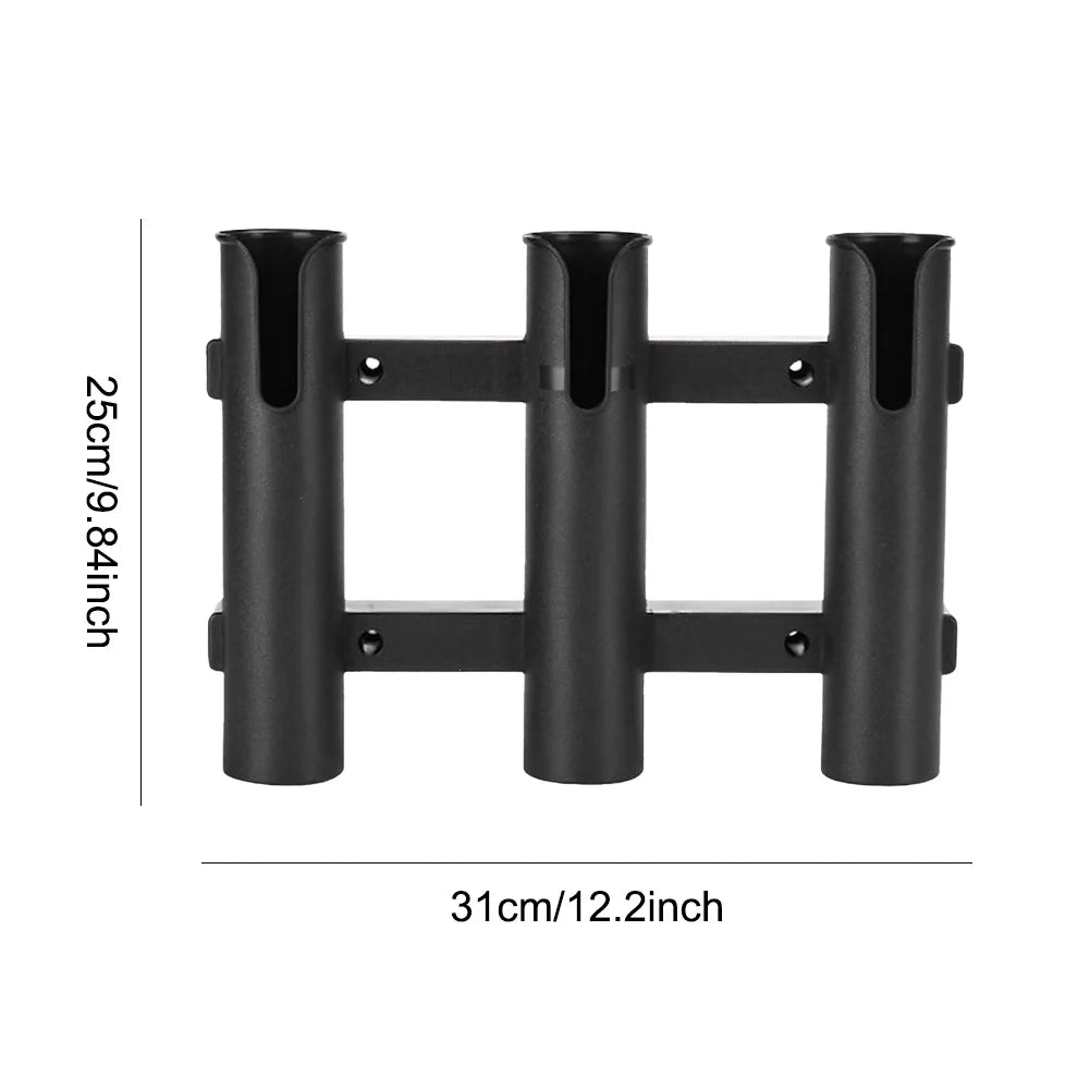 APWIKOGER 3 Tubes Link Fishing Rod Holder Bracket Wall Mounted