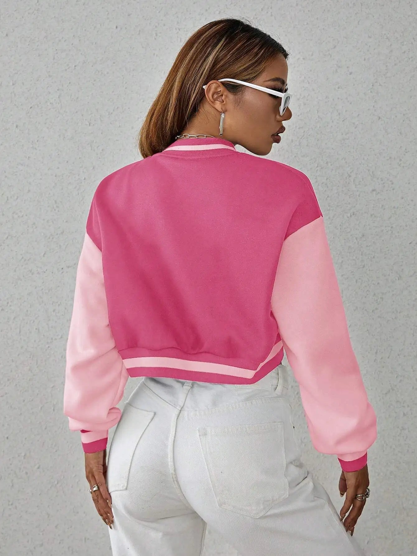 Dropped Shoulder Short Jacket Collegiate Style Unlined Regular Fit