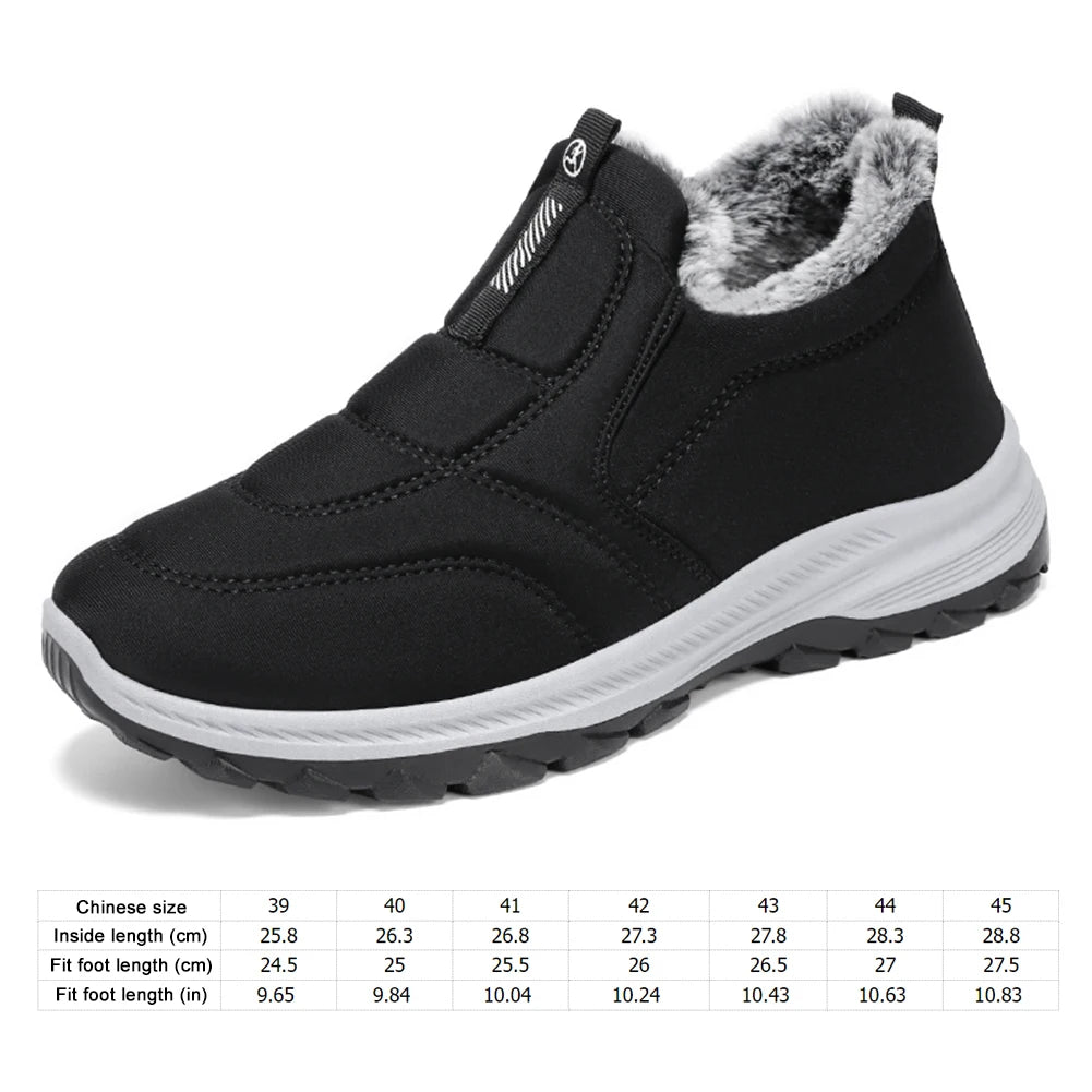 Warm Winter Walking Shoes for Men with Non Slip Comfort