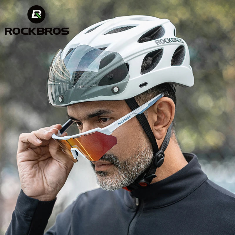 ROCKBROS Cycling Helmet Lightweight Integrated Head Protection for MTB