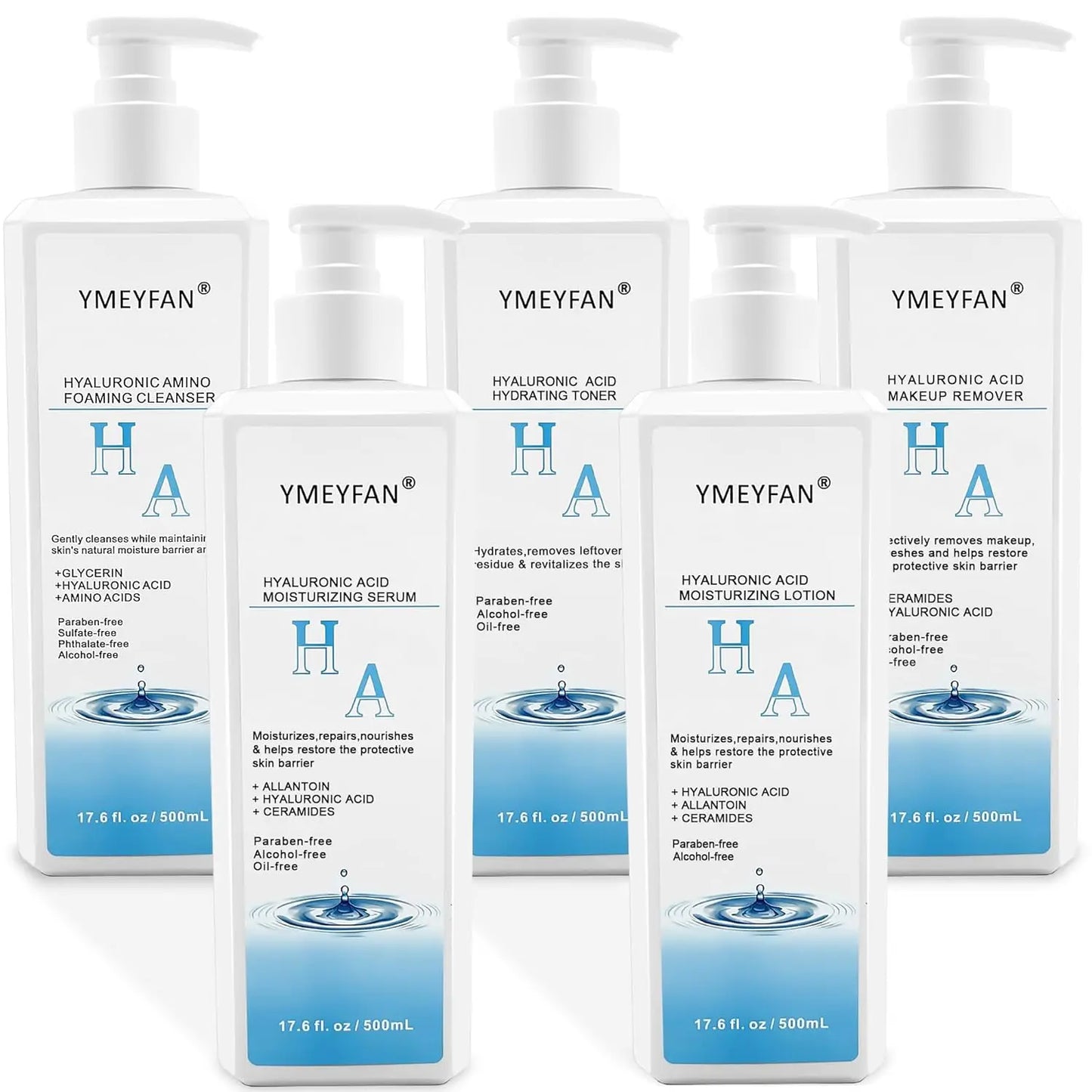 YMEYFAN 5-In-1 Hyaluronic Acid Skin Care Set Premium
