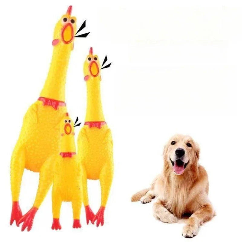 DKSTINYE Squeaky Screaming Chicken Pet Toy For Dogs