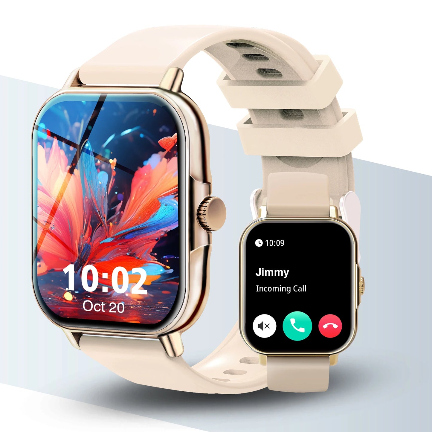 Odelettevcy Smart Watch With Wireless Calling And Weather Forecast