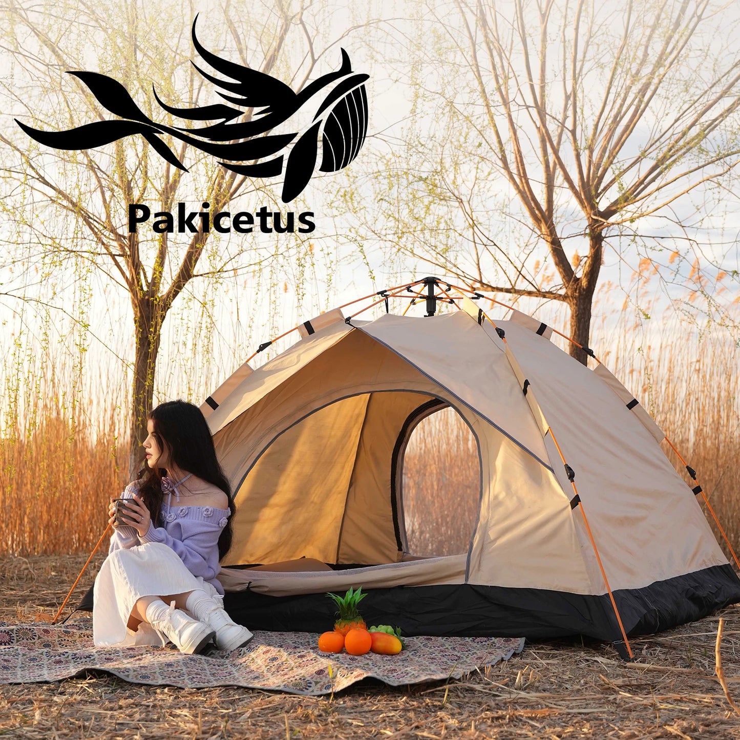 Pakicetus Windproof Lightweight Family Camping Tent With Easy Setup
