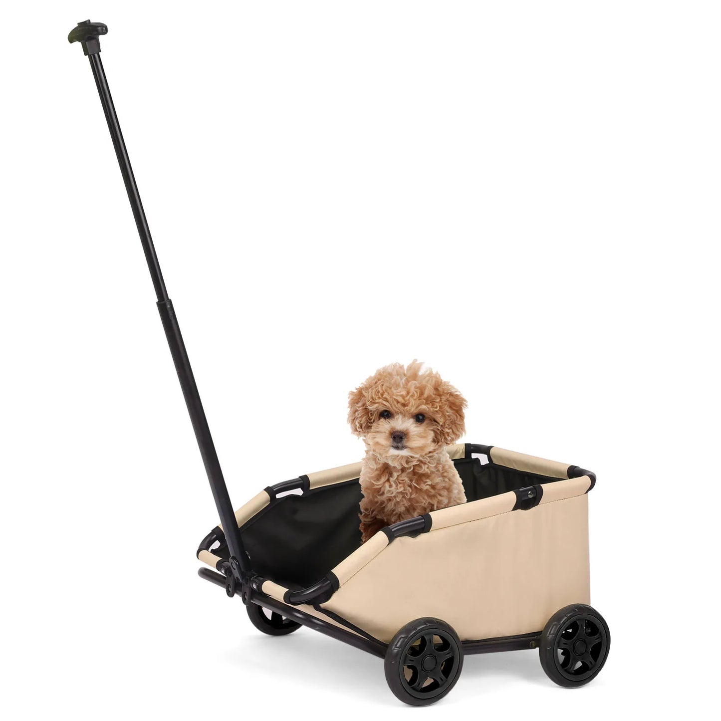 Small Pet Cart Folding Dog Stroller 360 Rotating Carrier