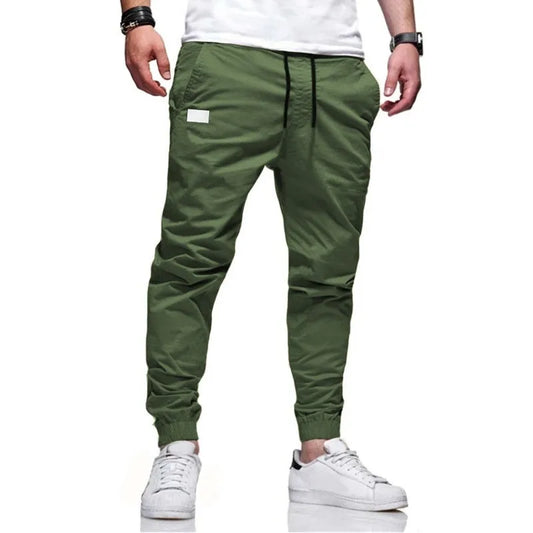 New Men's Casual Sports Pants Sweatpants Male Jogger Cargo Harem Pencil Pants Trousers Multi-pocket Sweatwear