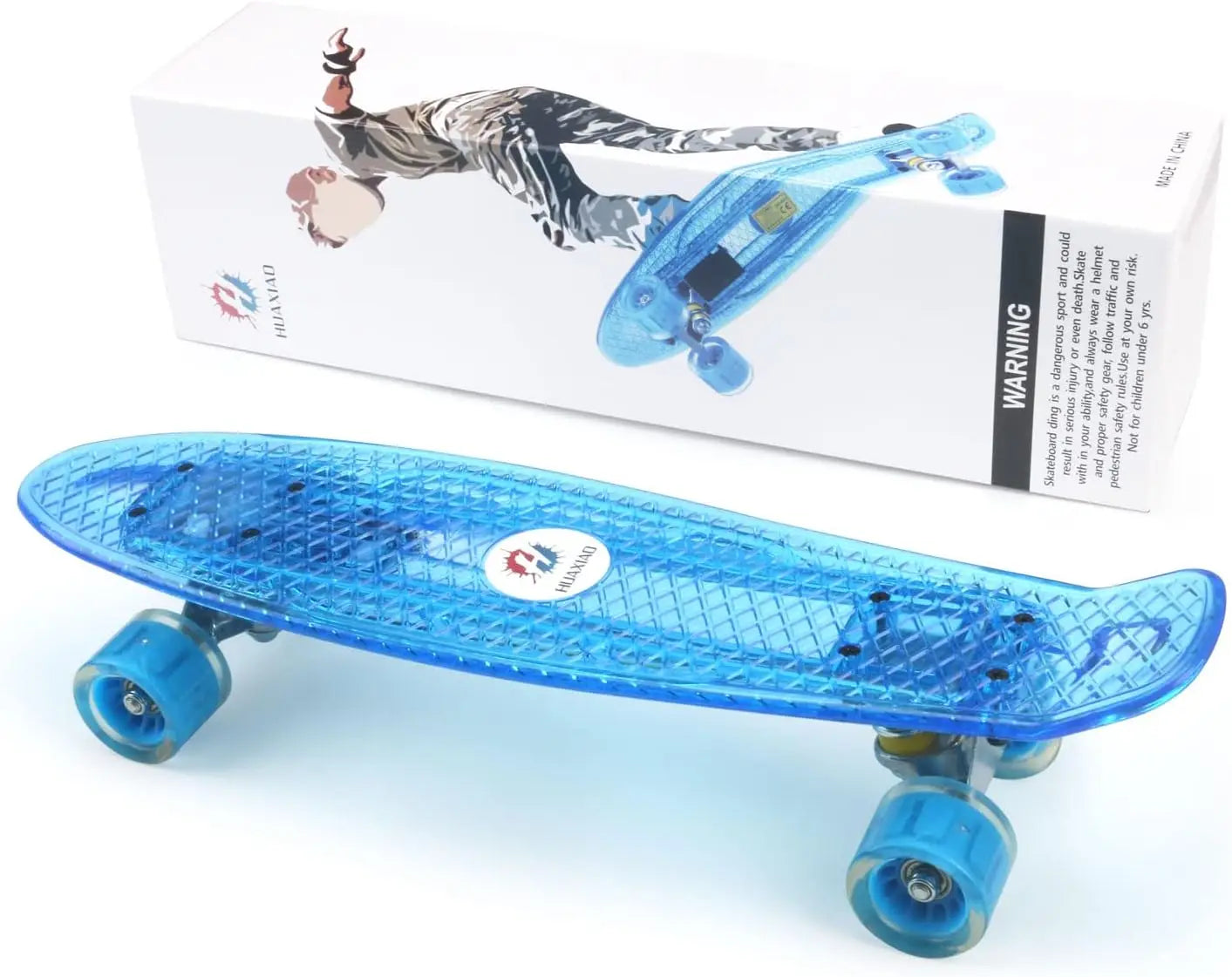 LED Light Up Electric Skateboard For Beginners Cruiser