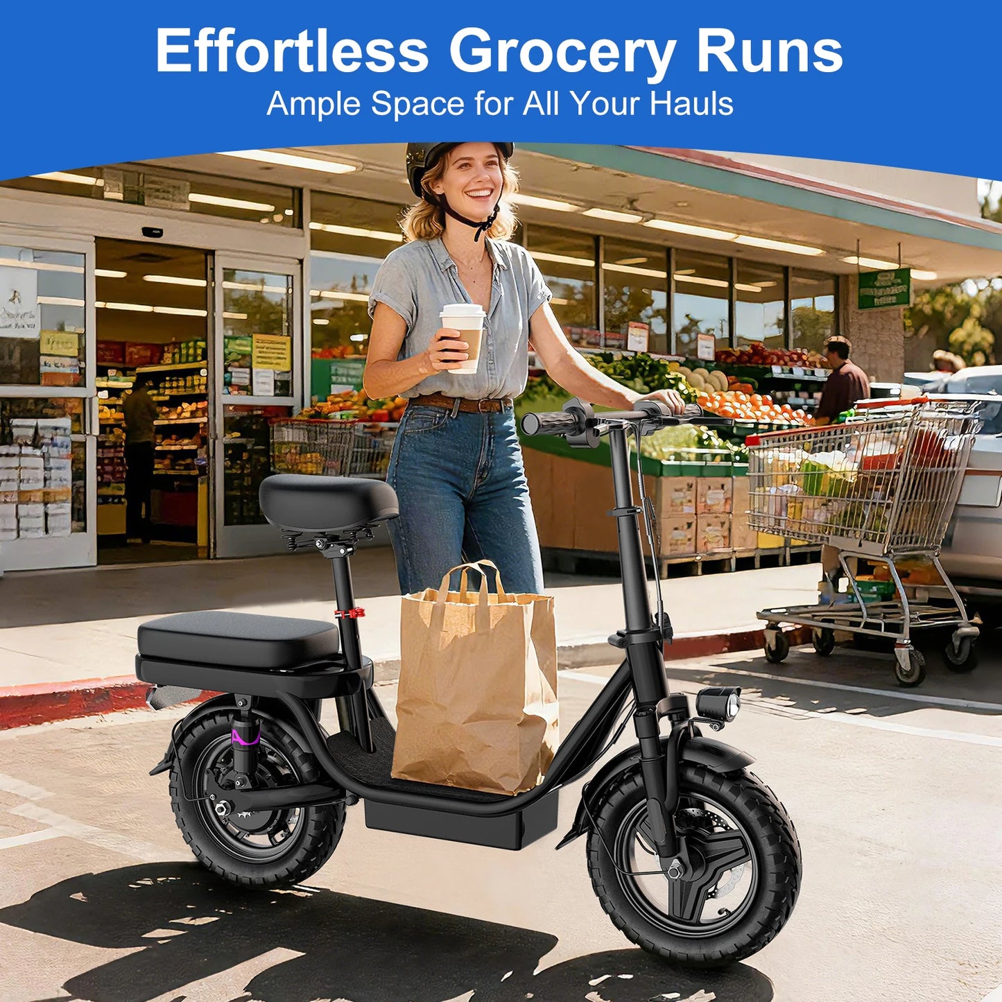 ZEFIORA Electric Scooter V10 48V Removable Battery Long Range
