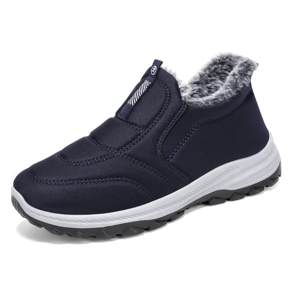 Warm Winter Walking Shoes for Men with Non Slip Comfort