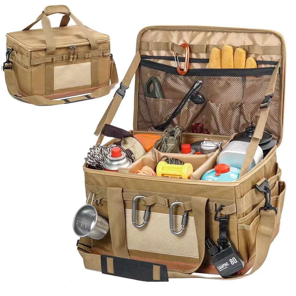 VKTECH Camping Utensil Organizer Collapsible Storage Case