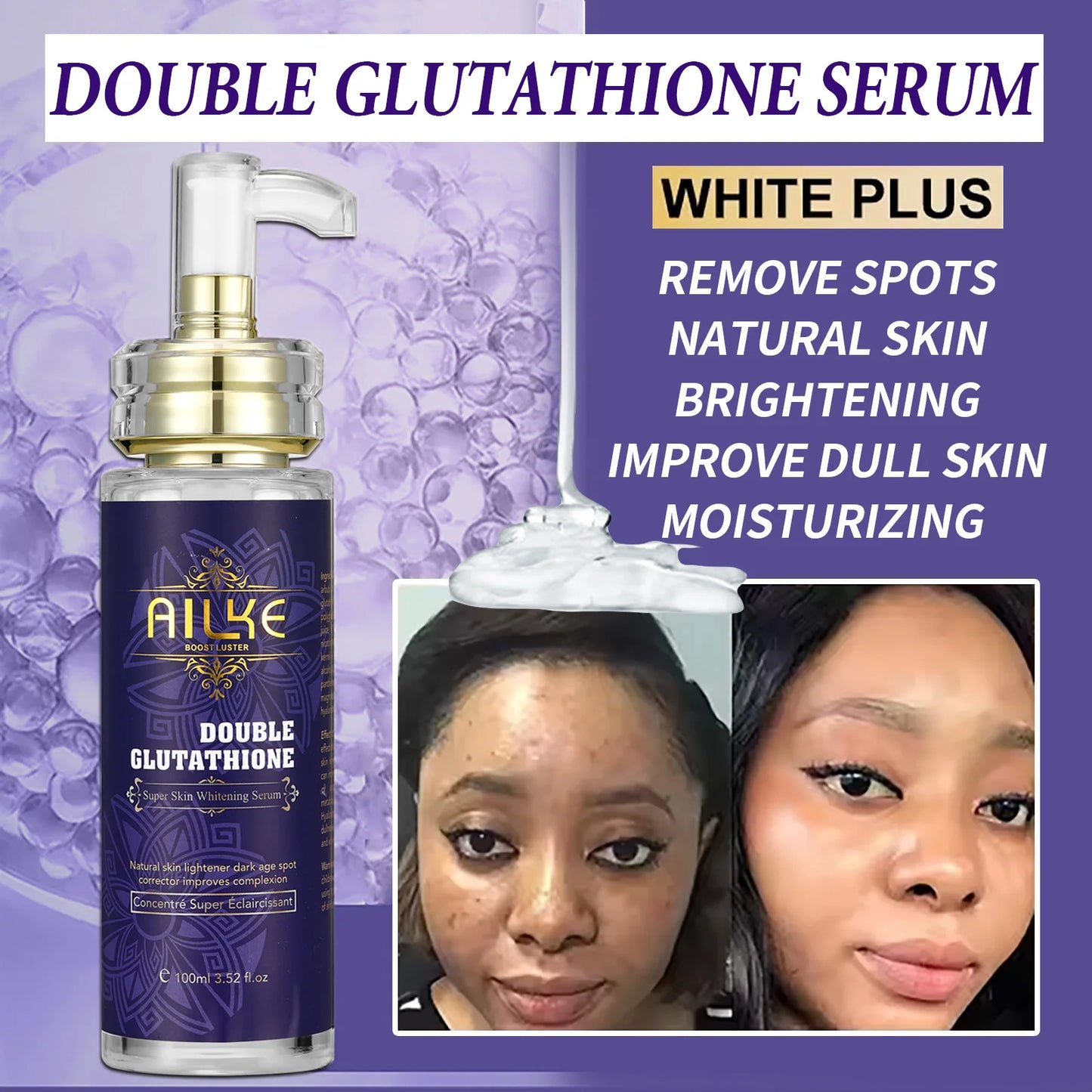 AILKE Glutathione Whitening Serum For Uneven Skin Tone