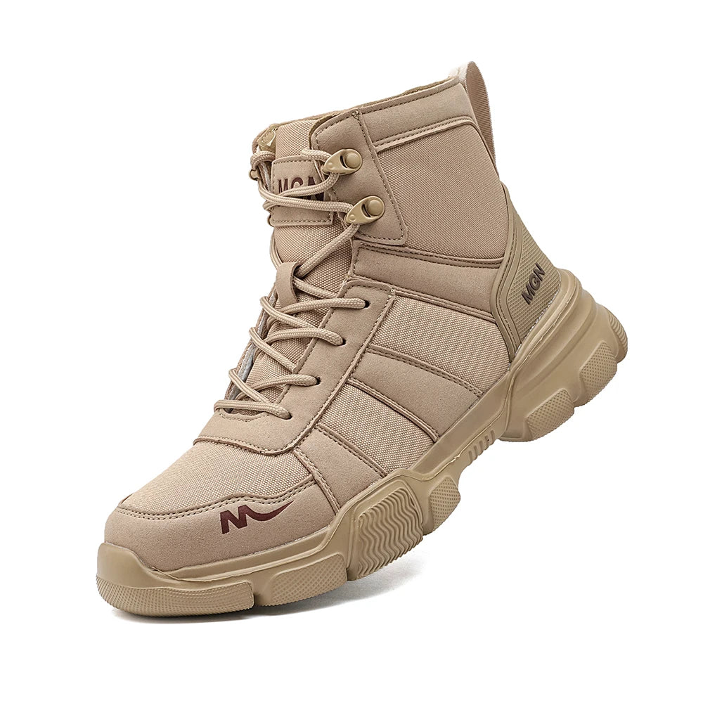 Men's Steel Toe Safety Boots Slip Resistant Lace Up