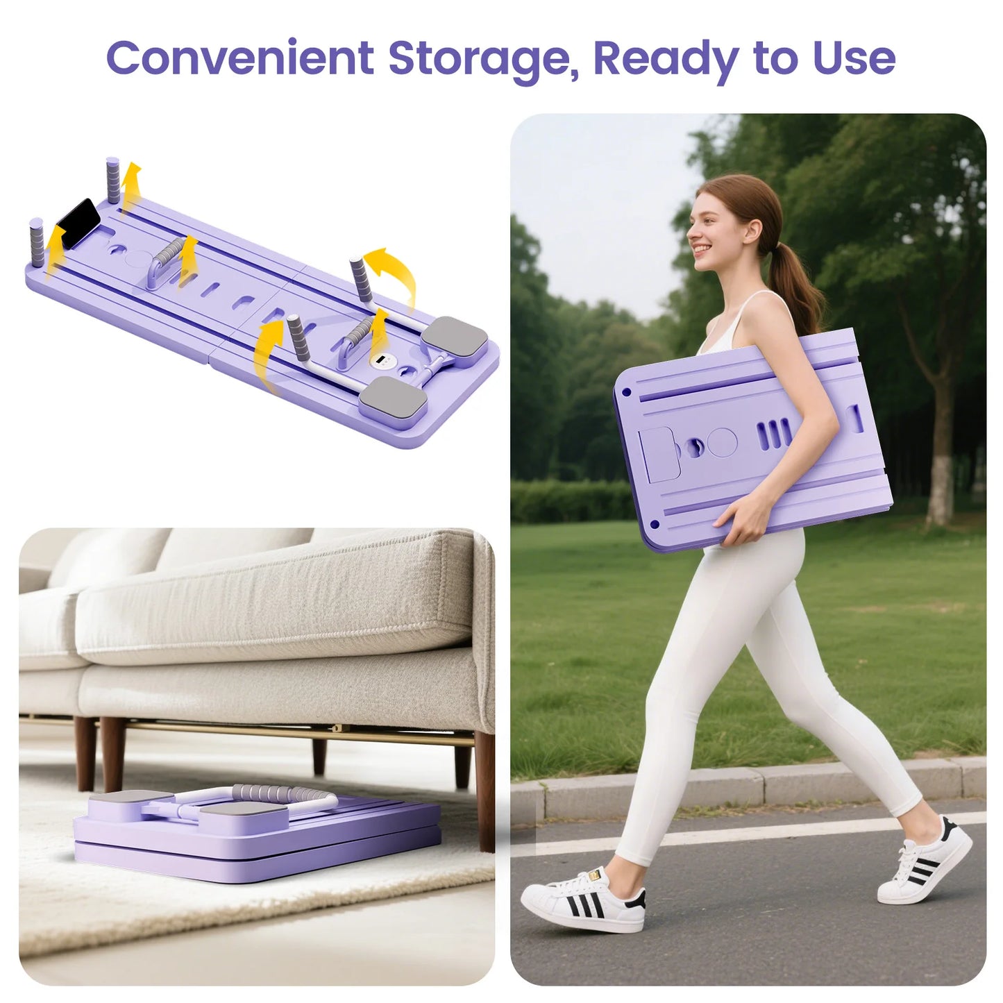 Ab Pilates Board Multi Functional Abdominal Fitness With Resistance Bands
