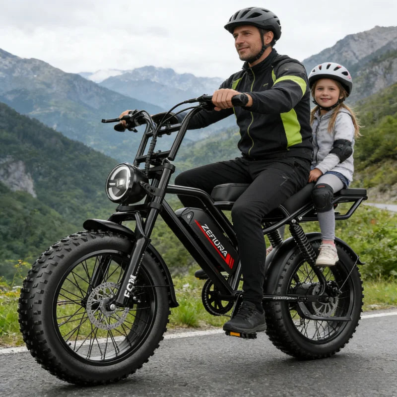 ZEFIORA Electric Fat Bike 1000W Brushless Motor Lithium Battery