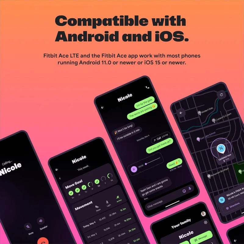 JHLU Kids Smartwatch GPS Tracker With Activity Monitor And Alerts