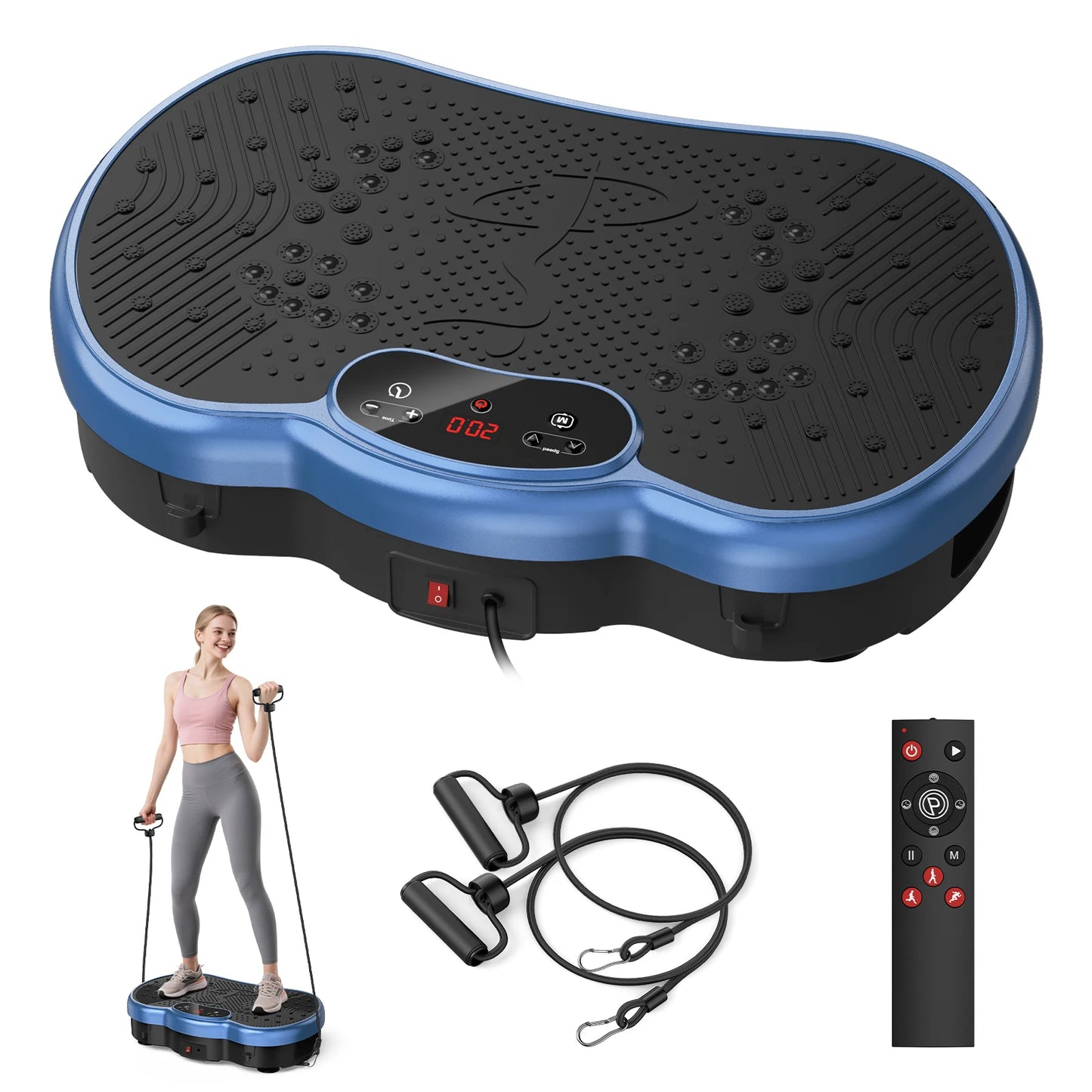 HTMM Vibration Plate For Weight Loss With 120 Speed Levels And Calorie Tracking