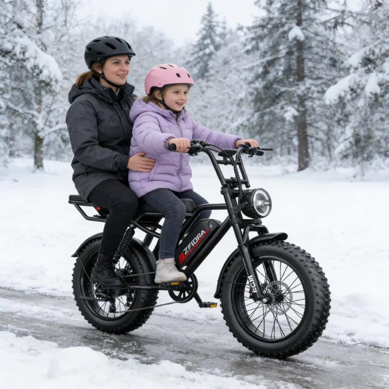 ZEFIORA Electric Fat Bike 1000W Brushless Motor Lithium Battery