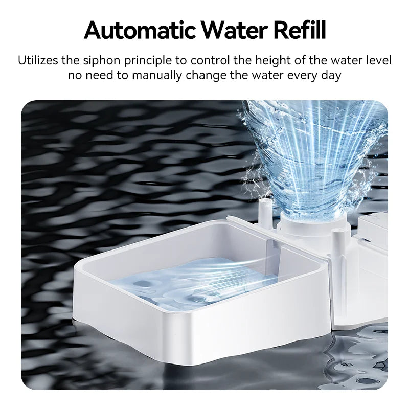 ROJECO 2in1 Automatic Pet Feeder With Water Fountain